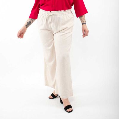 Pantalón Lino Palazzo Mujer Extralindas