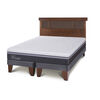 Cama Europea CIC Base Dividida King Ortopedic Advance + Respaldo New Torino Chocolate