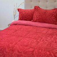 Cubrecama Doral King Guinda Outboss Sherpa