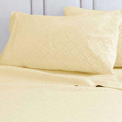 Imagen 1 del producto Juego de Sábanas Doral 1,5 Plazas Embossed Crudo