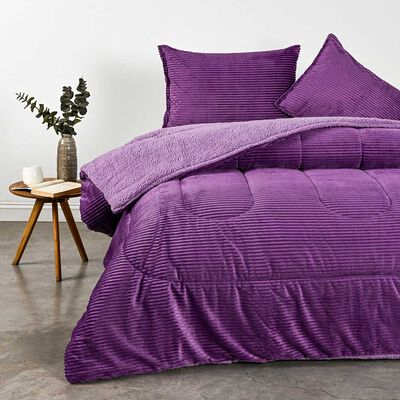 Plumón American Family King Rain Morado