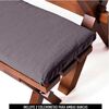 Juego de Comedor Latam Home Sevilla Segovia 2 Sillas + 2 Bancas Lino Gris Oscuro