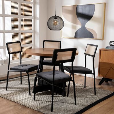 Imagen 2 del producto Juego de Comedor Roca Capitolio 4 Sillas Canela Negro