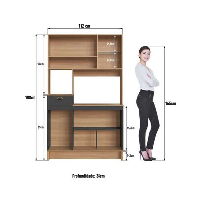 Imagen 2 del producto Muebles de Cocina Amuv 5 Puertas 1 Cajón Grafito