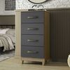 Cómoda Vekkahome Mobi 4 Cajones Gris