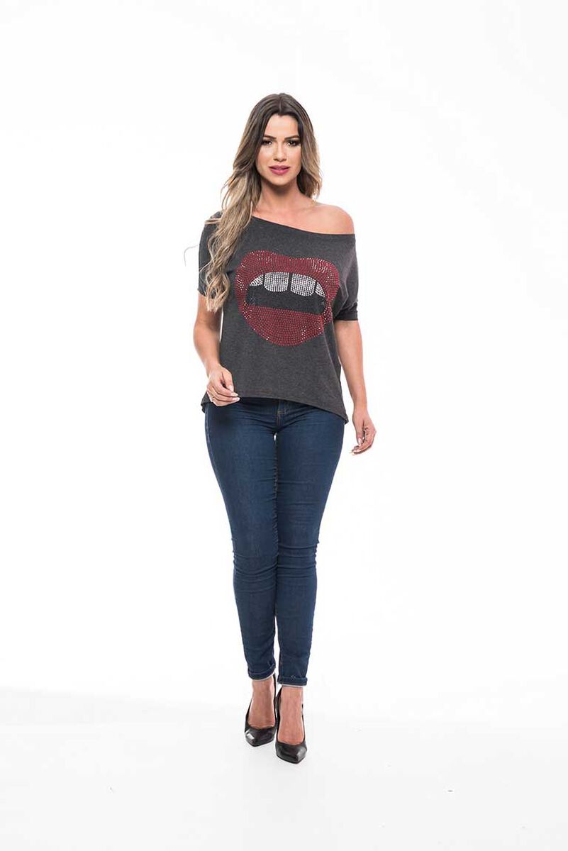 Polera Hombro Mujer Rock Caviar