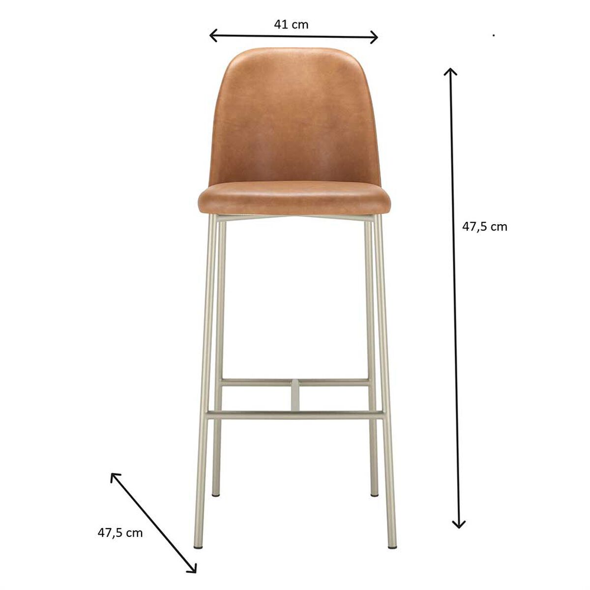 Banqueta Decocasa Lucille Caramel