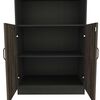 Biblioteca TuHome Home Office 2 Puertas Negro Soft Co&ntilde;ac