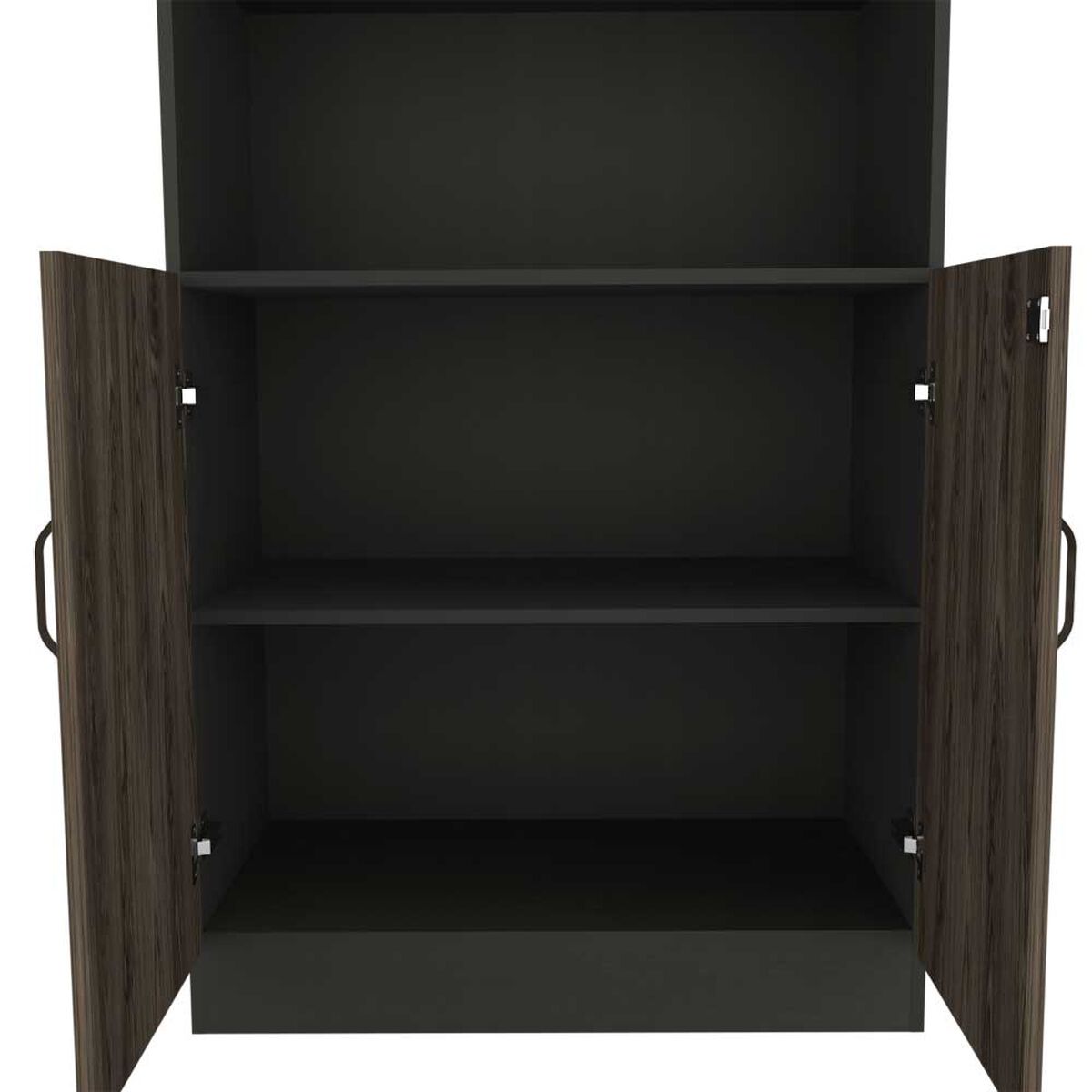 Biblioteca TuHome Home Office 2 Puertas Negro Soft Co&ntilde;ac