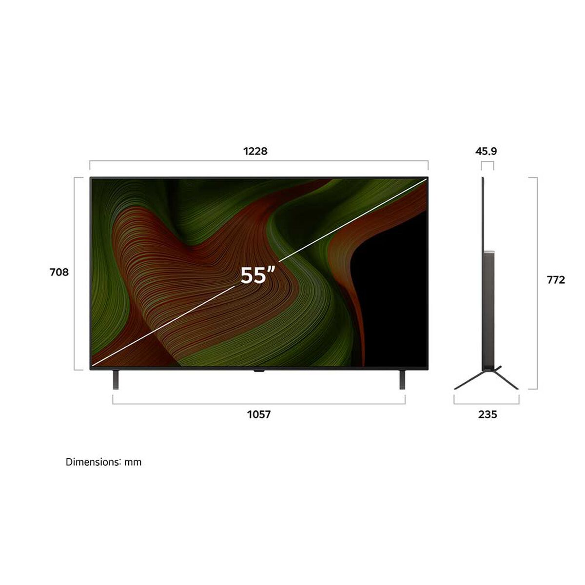LED 55" LG OLED55B5PSA.AWH 4K Ultra HD