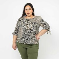 Blusa Manga 3/4 Mujer Extralindas Beige, Negro, Rojo, Verde