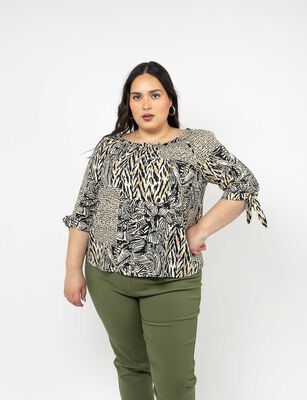 Imagen 1 del producto Blusa Manga 3/4 Mujer Extralindas Beige, Negro, Rojo, Verde