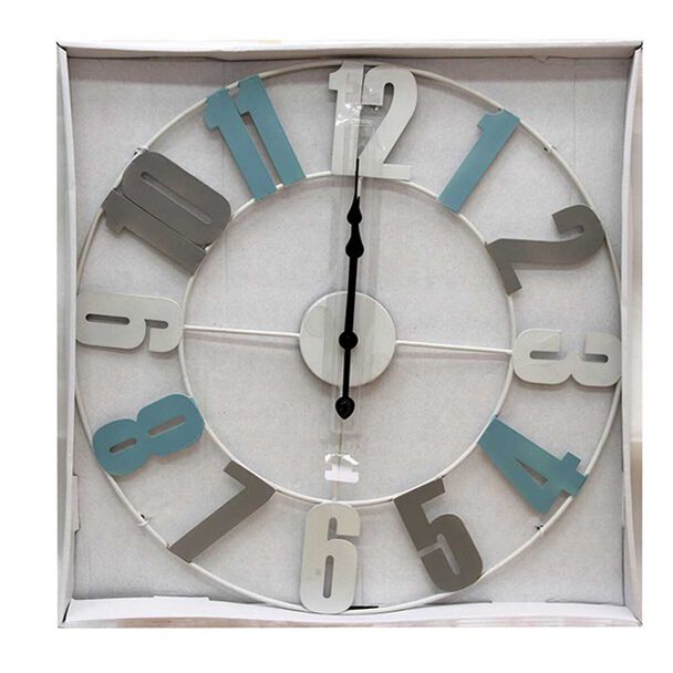 Reloj de Pared Metal Vgo Circular 50 cm Blanco