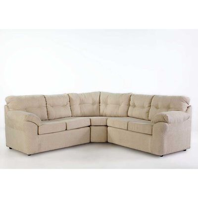 Sofá Seccional Kea Paris 5 Cuerpos Tela Lumaco Beige