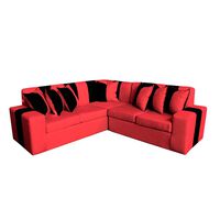 Sofá Secccional Muebles MYM Victor 4 Cuerpos Burdeo Negro