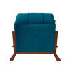 Pouf Latam Home Marsella Tela Velvet Azul Petróleo