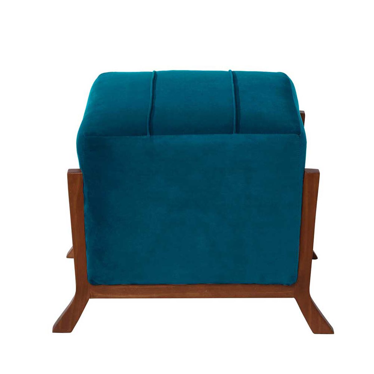 Pouf Latam Home Marsella Tela Velvet Azul Petróleo