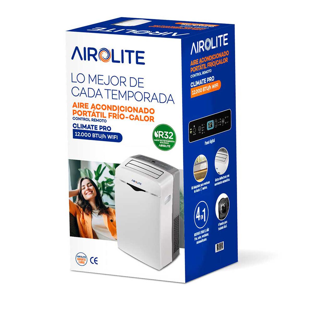 Aire Acondicionado Portátil Airolite Climate Pro 12000 BTU WiFi