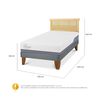 Cama Europea CIC 1,5 Plazas Excellence Plus + Respaldo Dublin Mostaza