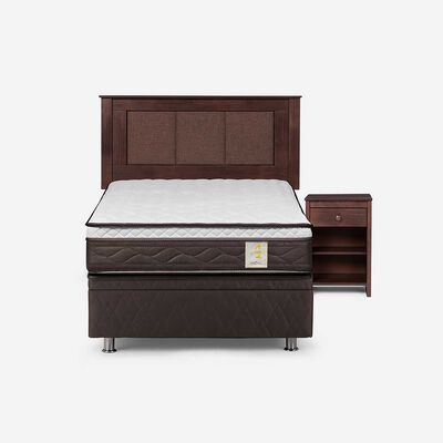 Imagen 1 del producto Boxet Rosen 1 Plaza New Style 4 Plus + Respaldo + Velador Rachel