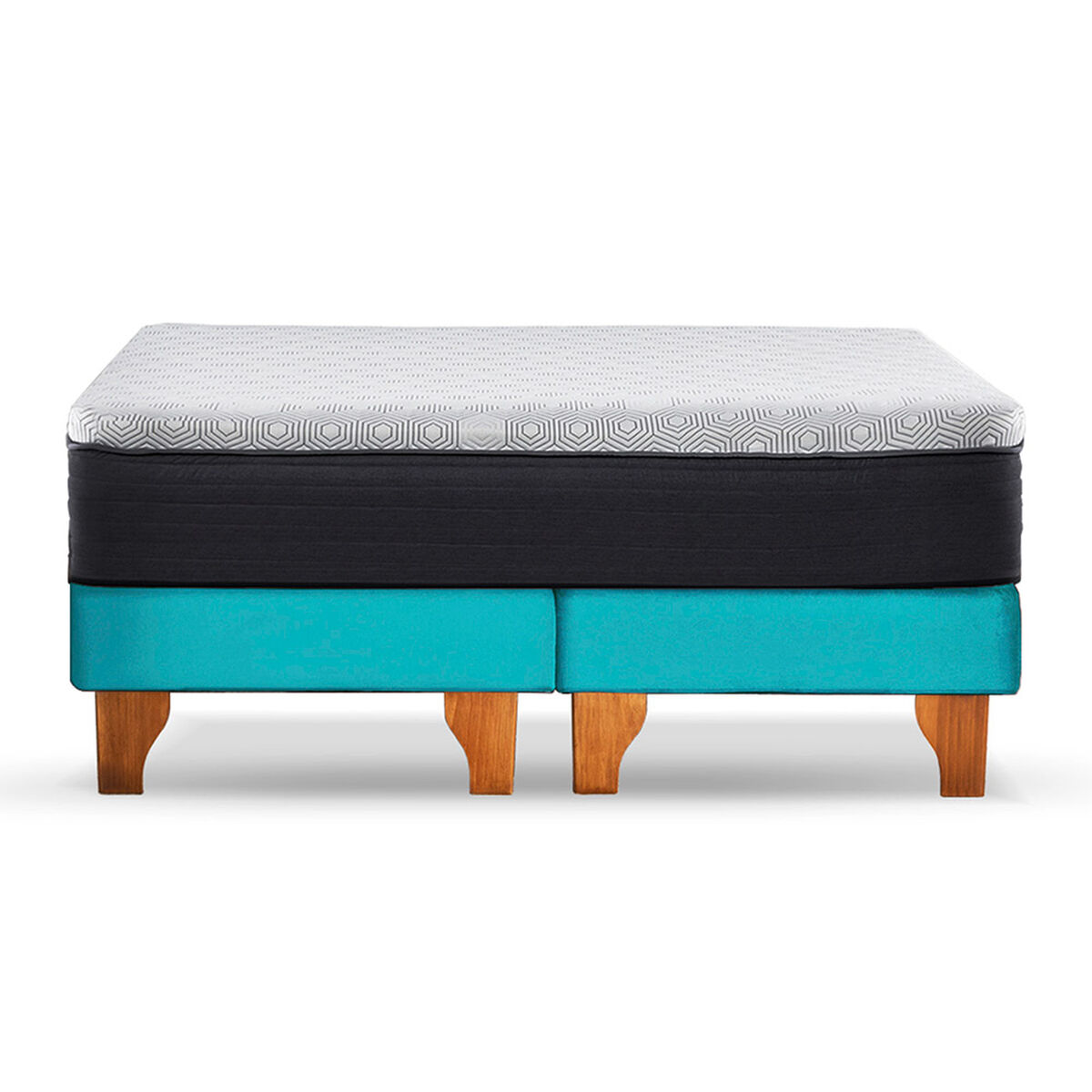 Cama Europea Latam Home 2 Plazas New Top BD Turquesa