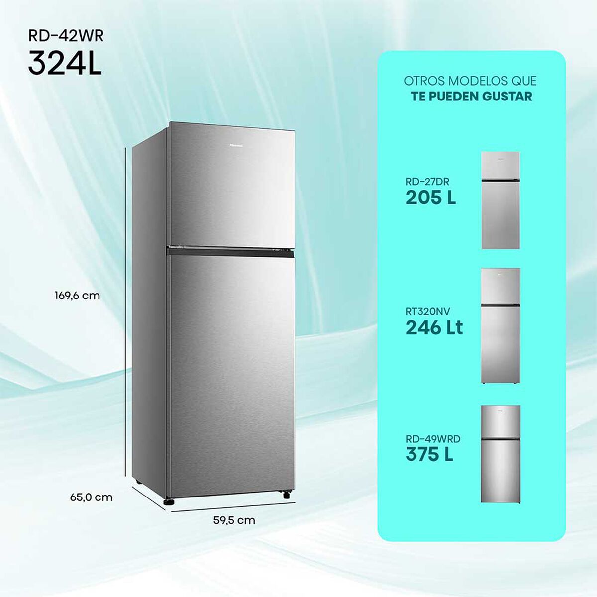 Refrigerador No Frost Hisense RD-42WR 324 lts.