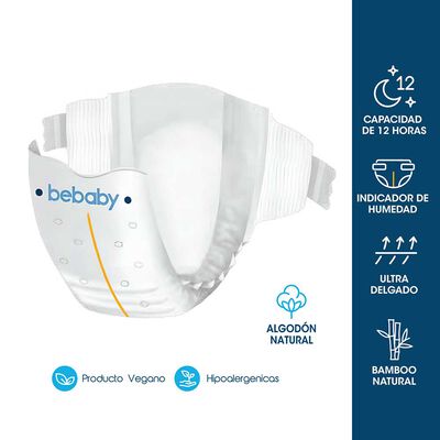 Imagen 2 del producto Pañales BeBaby Premium By Bebesit G 72u Hipoalergénico