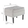 Pouf Bodevir Wood Felpa 1 Cuerpo Amarillo