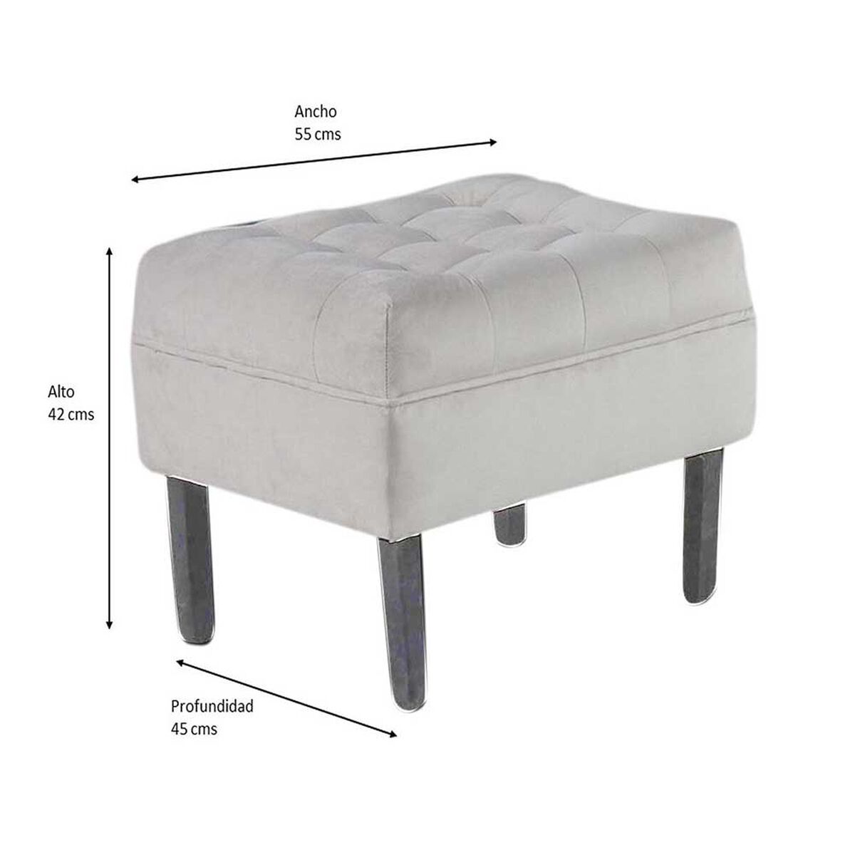 Pouf Bodevir Wood Felpa 1 Cuerpo Amarillo