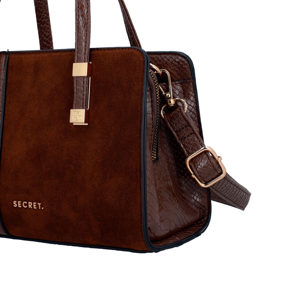 Cartera Bandolera Secret Zagreb SC7 Peque&ntilde;a Caf&eacute;