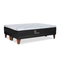 Cama Europea Latam Home Base Dividida Súper King Zen Top Spring Visco Velvet Negro