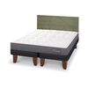 Cama Europea CIC Base Dividida 2 Plazas Anatomic + Respaldo Villarrica Olivo