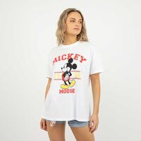 Polera Dibudjos Animados Manga Corta Mujer Icono Blanco, Camel, Gris, Gris-Mel, Marengo