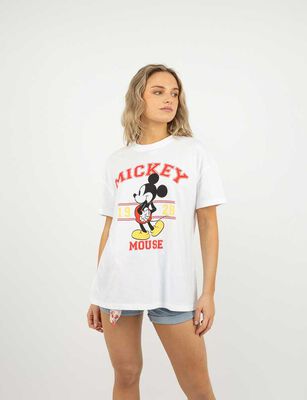 Imagen 1 del producto Polera Dibudjos Animados Manga Corta Mujer Icono Blanco, Camel, Gris, Gris-Mel, Marengo