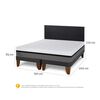 Cama Europea CIC Base Dividida 2 Plazas Balance + Respaldo Villarrica Negro