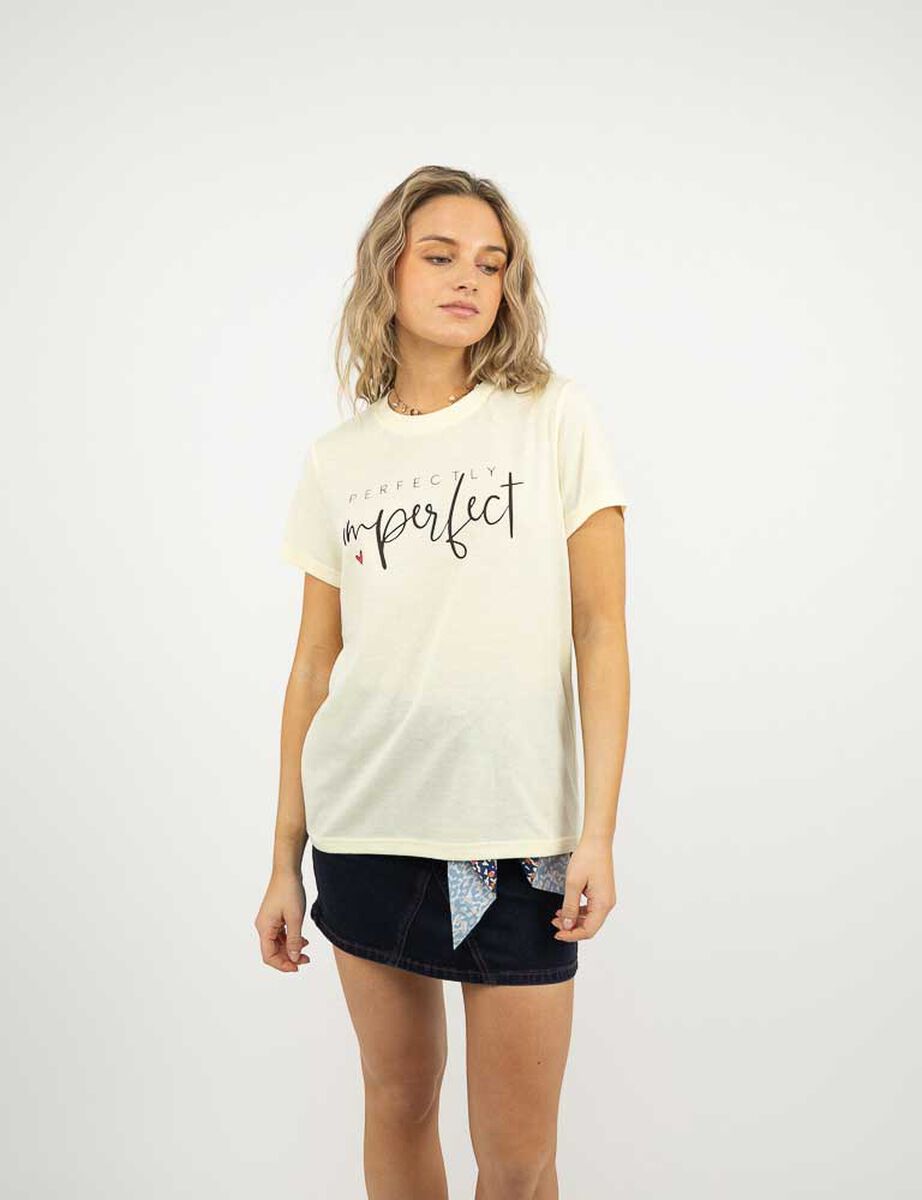 Polera Con Estampado Manga Corta Mujer Icono