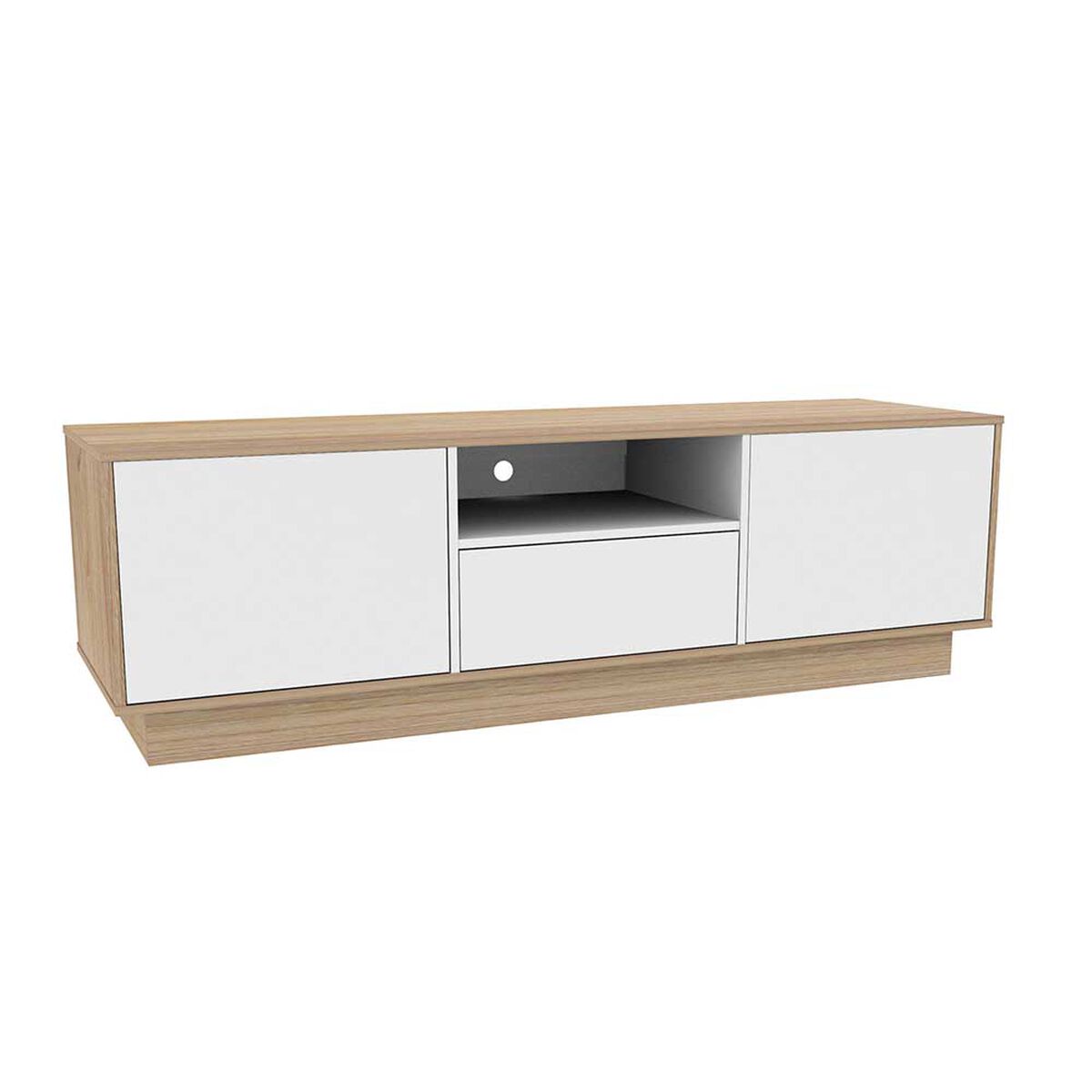 Rack TV CIC Nash Olmo Blanco Hasta 70"