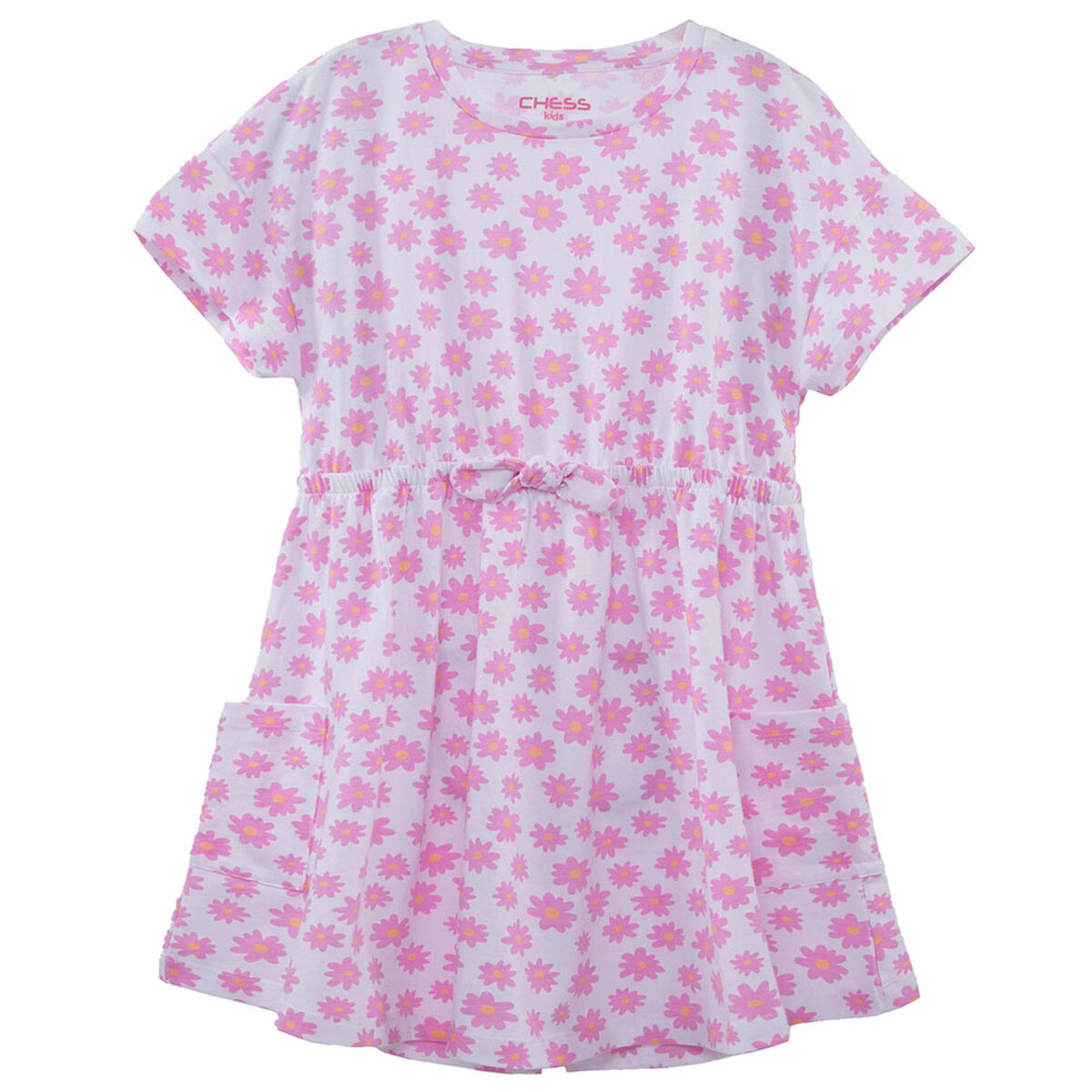 Vestido Full Estampado de Algodón Niña Chess