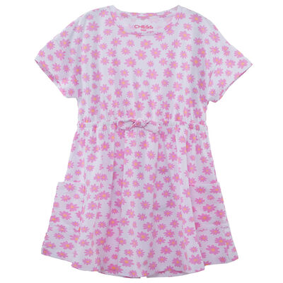 Vestido Full Estampado de Algodón Niña Chess