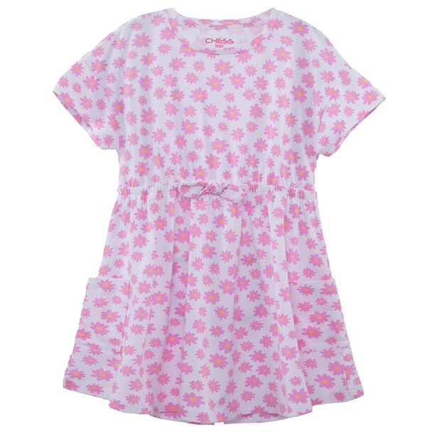 Vestido Full Estampado de Algodón Niña Chess