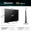 LED 43" Hisense 43A6NV Smart TV Ultra HD 4K