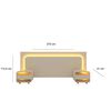 Respaldo 2 Plazas + 2 Veladores Decocasa Innova Led Off White