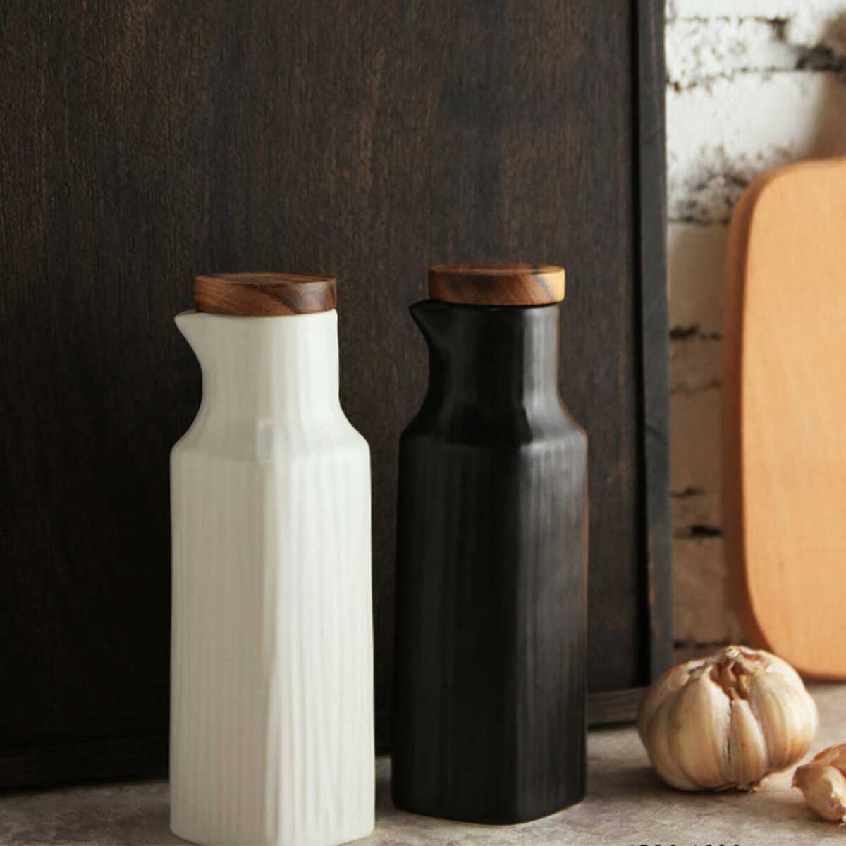 Set 2 Piezas Alcuza Cerámica Cuadrada Simplit 500 ml