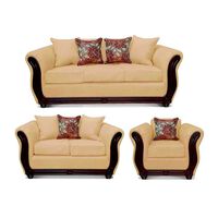 Juego de Living Elegant Detail Girona Sofá 3 Cuerpos + Sofá 2 Cuerpos + Sillón 1 Cuerpo Beige