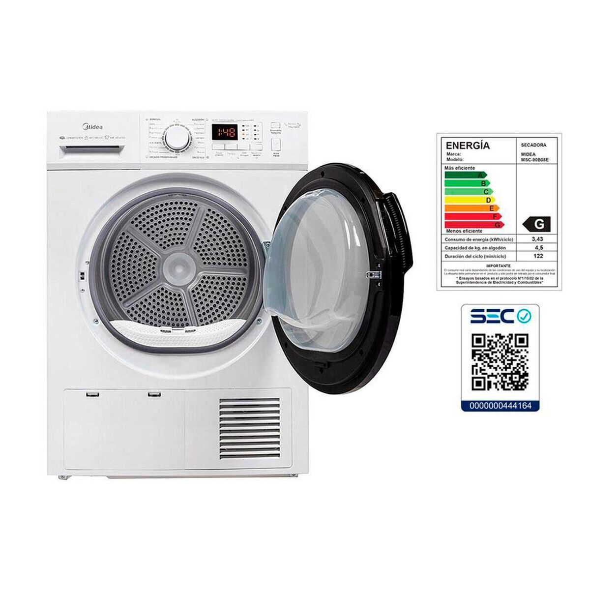 Secadora de Ropa Midea MSC-90B08E 9 kg.