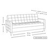 Futón Latam Home Genova Velvet 3 Cuerpos Palo Rosa