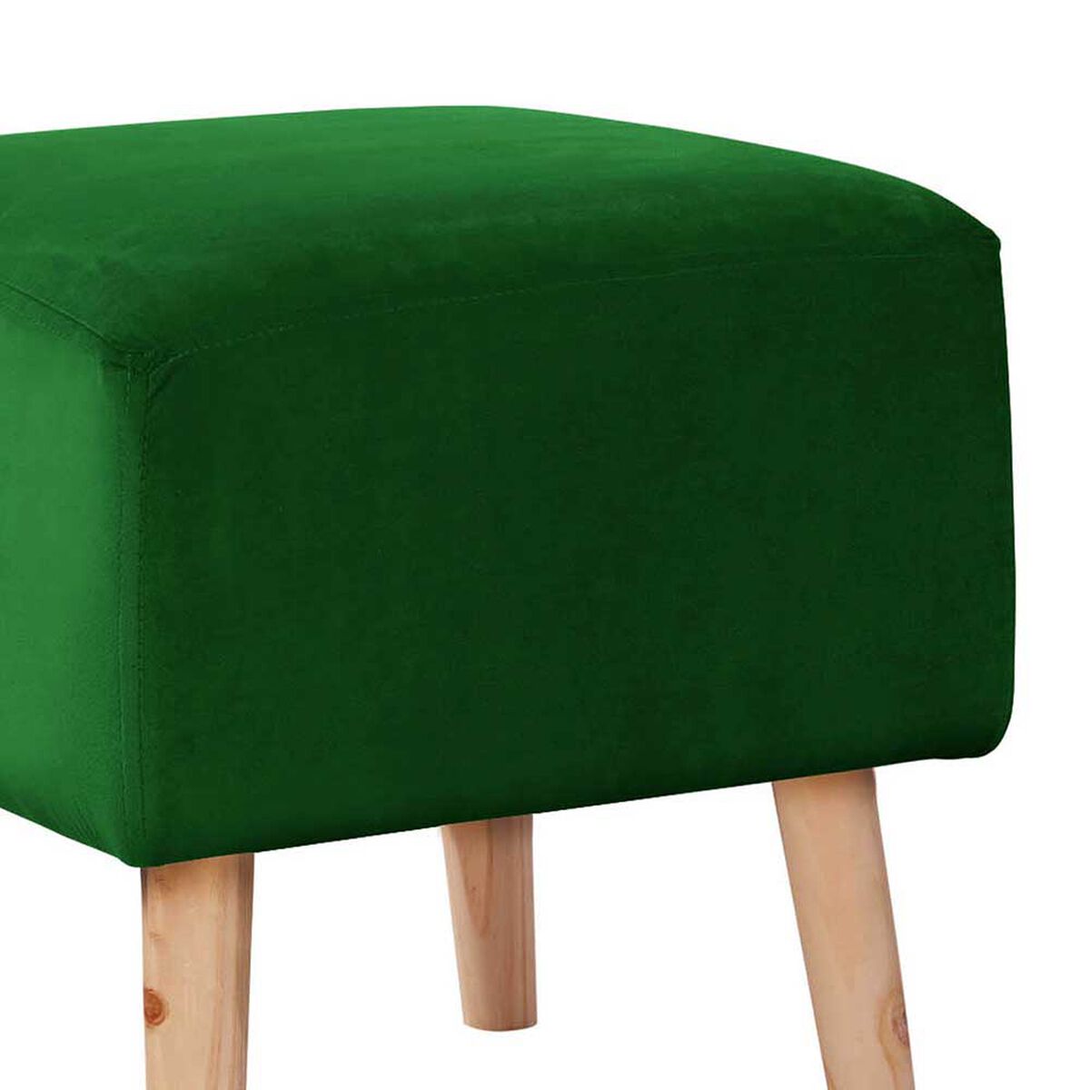 Pouf Latam Home Burdeos Tela Velvet Verde