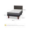 Cama Europea CIC 1,5 Plazas Anatomic + Respaldo Villarrica