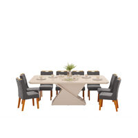 Juego de Comedor Di Poretti Berlín 8 Sillas Gris