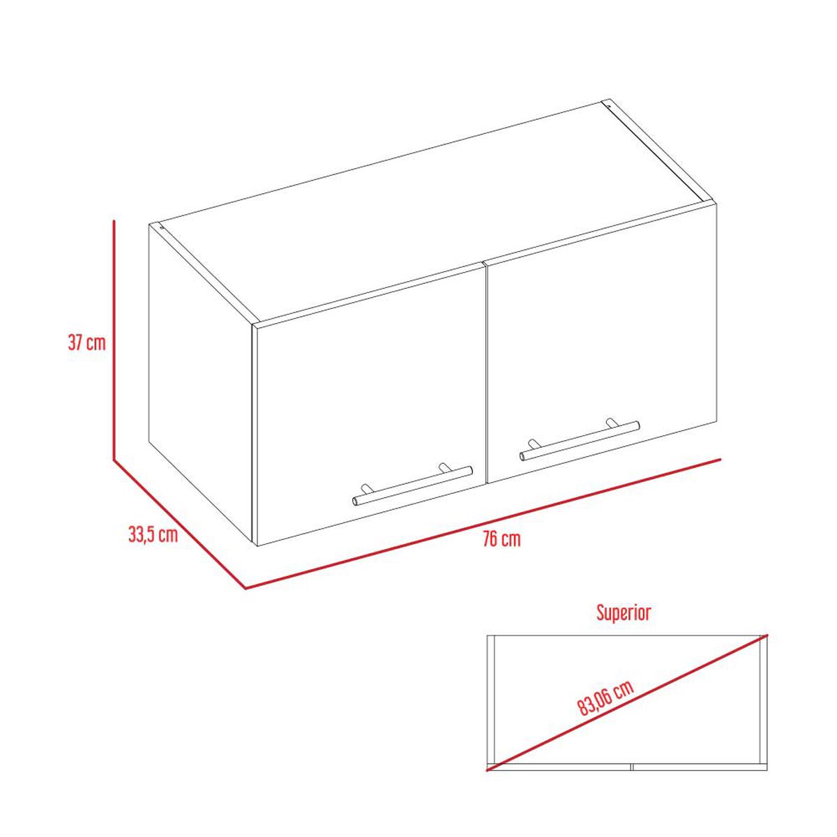 Combo Mueble Superior + Mueble Microondas + Mueble Inferior TuHome Manchester Blanco
